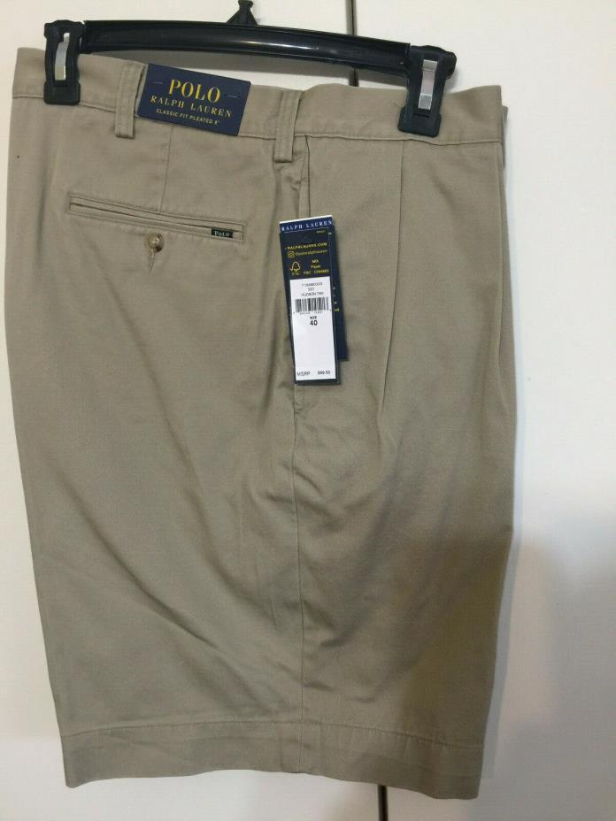 Polo Ralph Lauren Shorts Mens 40 Classic Fit Pleated 9
