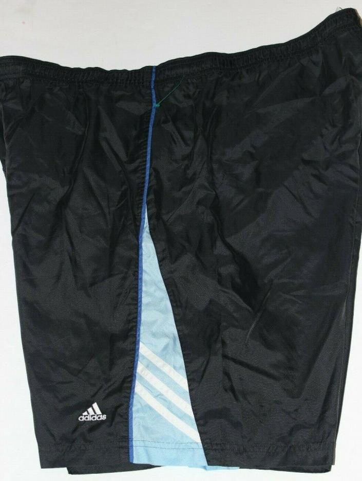 Men'snew  Adidas Basketball Soccer Running shorts Black Blue 2XL 41 x 22 XXL