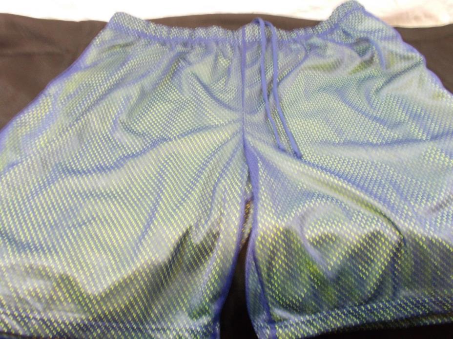Men's ZONE PRO Blue & Neon Green Shorts size 3xl draw string