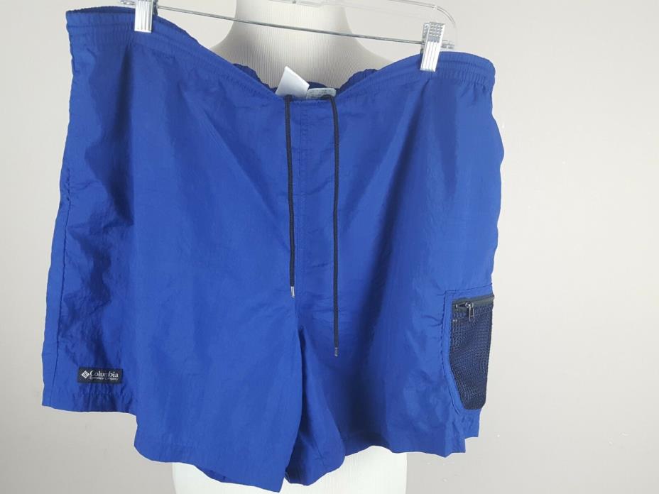 Columbia Packable Shorts Mens XL Blue Lightweight Hiking Running Pocket