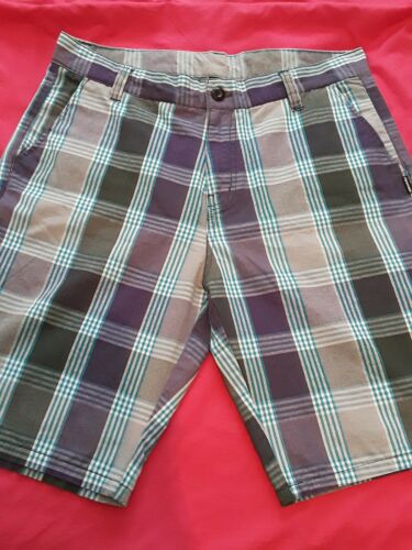 Zoo York Men's shorts size 34 Purple,gray,and blue plaid