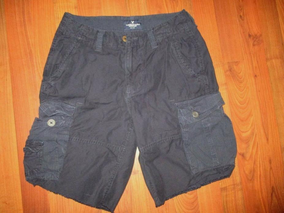Very Nice Men's Boy's American Eagle Navy Blue Cargo Shorts Size 28