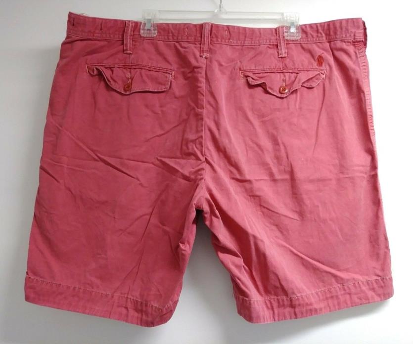 Men's Polo Ralph Lauren Relaxed Fit Shorts Big PInk Size 42 Inseam 9.5