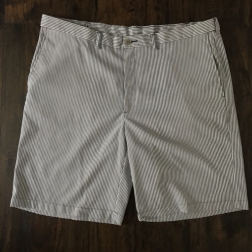 Haggar Clothing Mens Seersucker Pinstripe Dress Golf Shorts Size 42