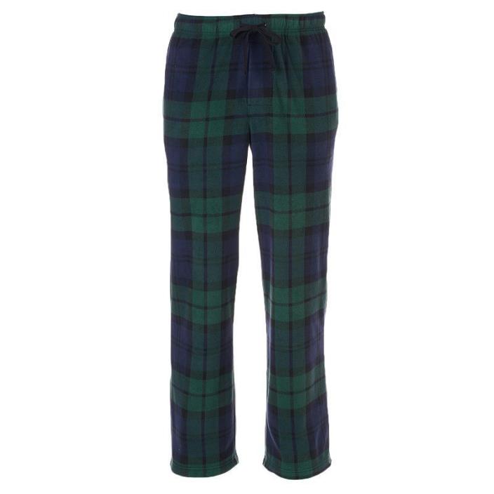 Men's Croft & Barrow Lounge Pajama Pants Green & Blue Plaid Size S