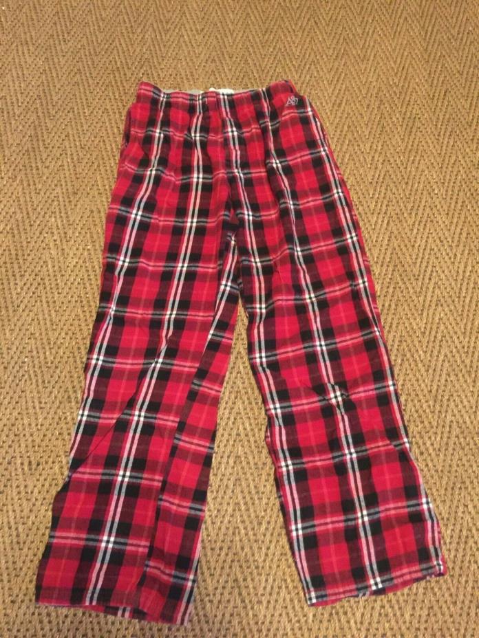 Mens Aeropostle Pajama Lounge Pants Red Plaid size S Small Cotton