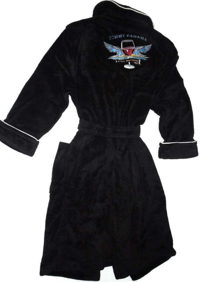 Tommy Bahama men's Black Da Vine Intervention wrap Robe size Large / XL