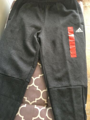 Adidas Mens Fleece Lounge jogger pants Medium Gray #275