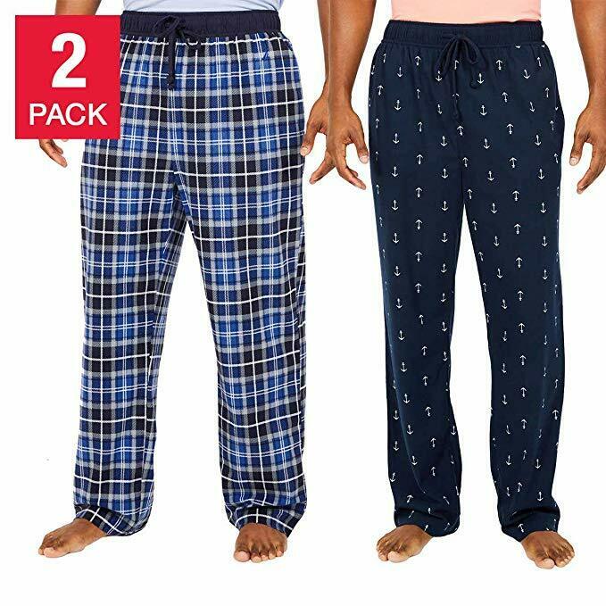 Nautica Men's Sueded Fleece Pajama Pants 2 Pack - Size: Large             T-1