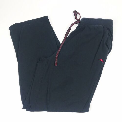 TOMMY BAHAMA Men's Black Stretch Lounge Pants Cotton Modal Marlin Jersey Sz M
