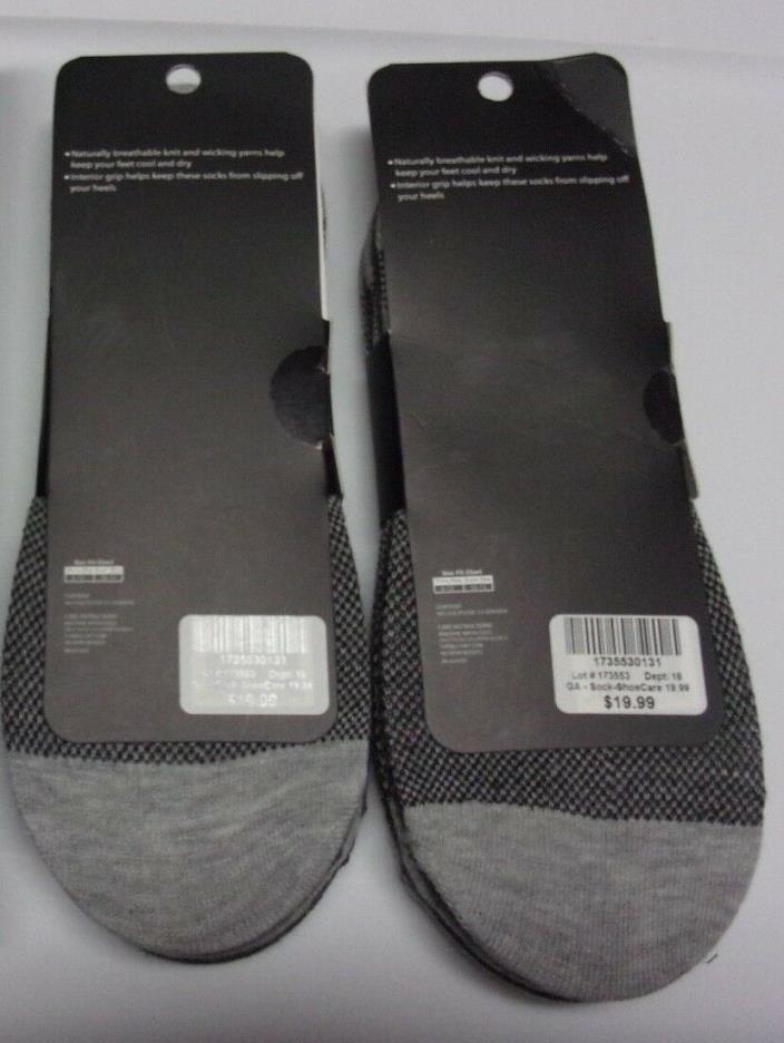 Adam & Alix No Show Socks 2x6 Pack Light & Dark Grey Size 7-12  (Sock sz 10-13)