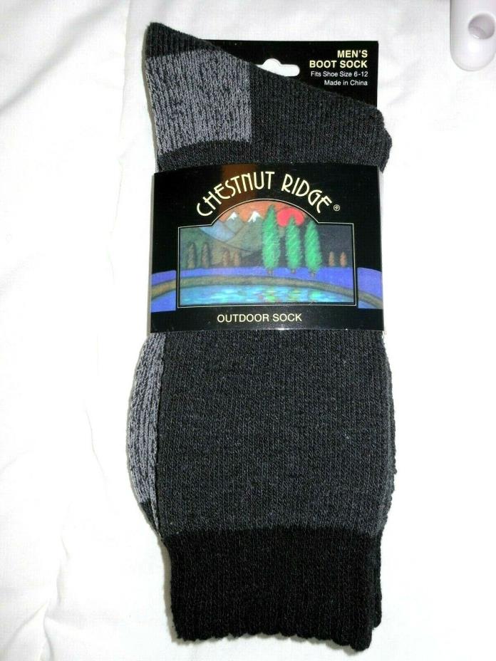New Chestnut Ridge Outdoor Sock. Men's Boot Sock  Grey SZ 10-13