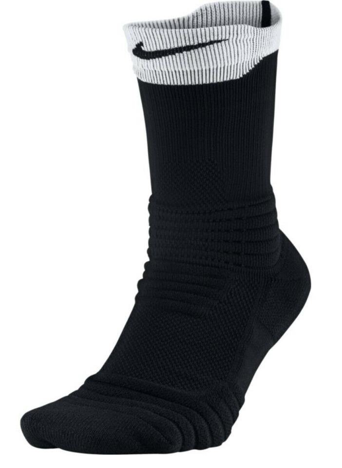 Nike Elite Versatility Crew Socks Black White SX5369-012 Men's Size Large (8-12)