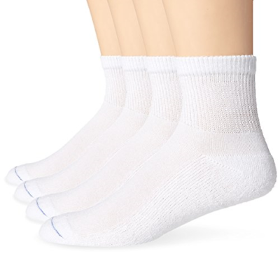 Dr. Scholl's Men's Non Binding Value 4 Pack Ankle Sock, White, Sock Size: