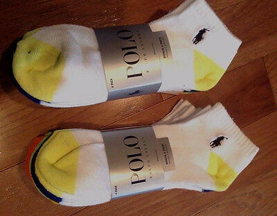 Polo by Ralph Lauren Variety NEW 8 pairs of Athletic Socks White Multi men's