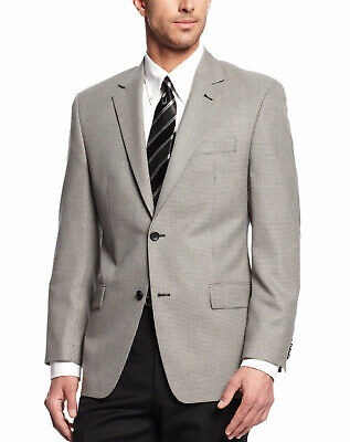 Michael Kors Modern Fit Light Gray Check Two Button Blazer Sportcoat