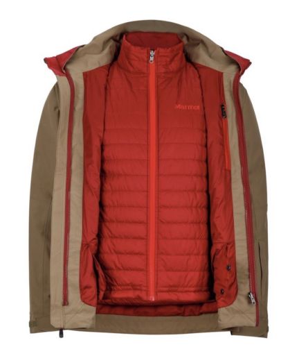 New $350 Marmot KT Component 3-in-1 Ski Jacket - Men's Desert Khaki Large