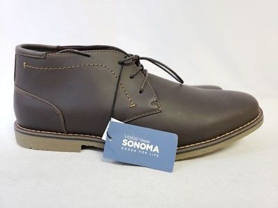 Kohl's 116367 Sonoma Goods For Life Size 12W Men's Braydon Chukka Boots Walnut