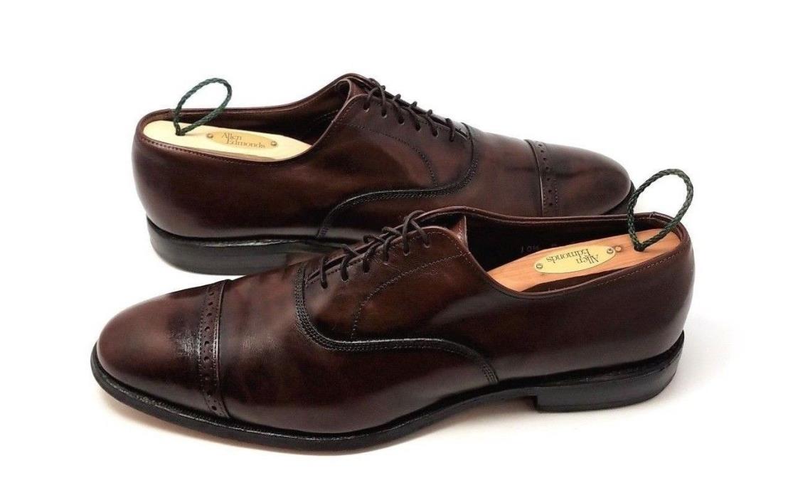 Allen Edmonds Fifth Avenue Mens Shoes Brown Leather Brogue Cap Toe Size 10.5