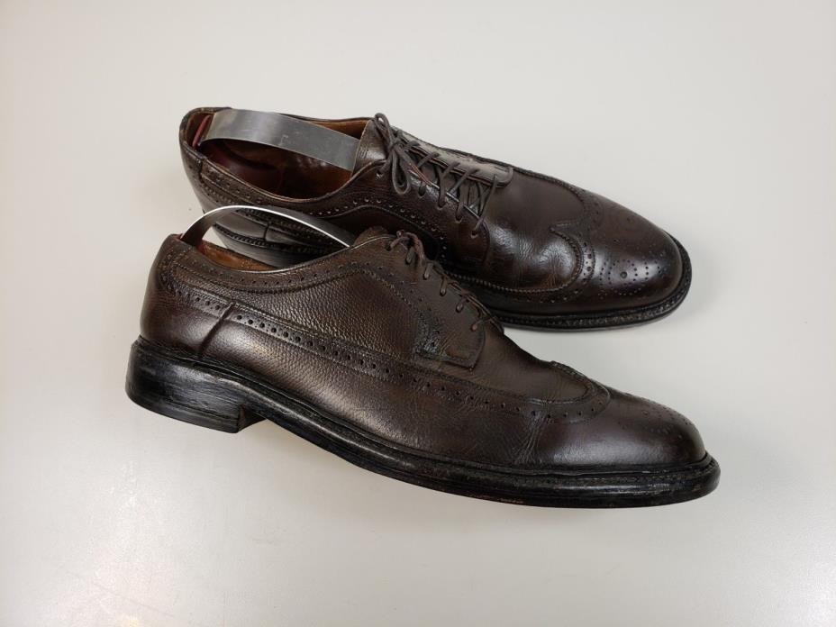 Vintage FRENCH SHRINER Collegians wingtip oxford dress shoes men's  11 B / AA