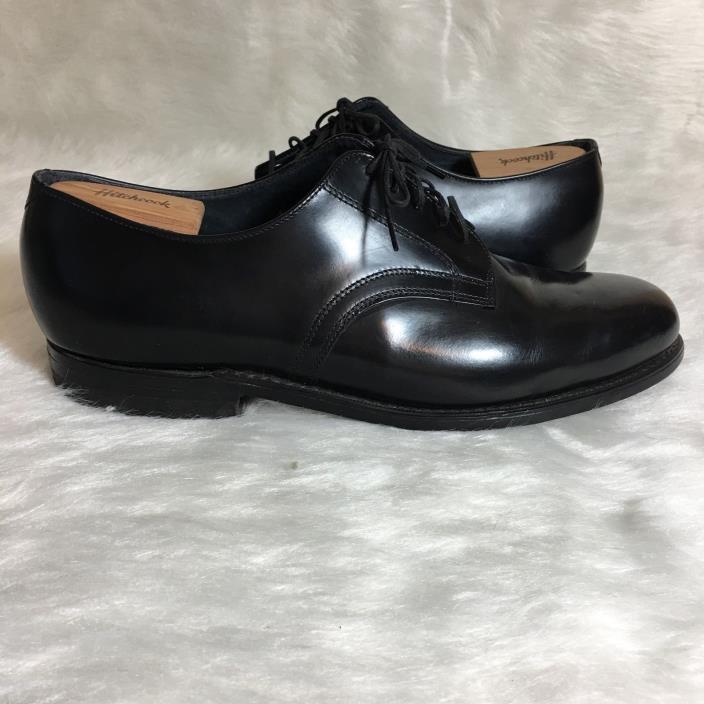 Hitchcock Wide Shoes For Men Black Leather Windsor Classic Oxford 13 5E
