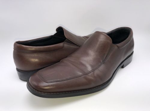 Aston Grey Collection Brown Leather Loafers Dress Shoes Men's Size US 11.5