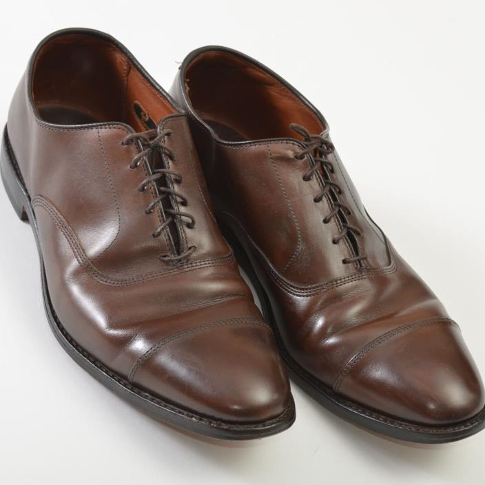 Allen Edmonds Park Avenue Cap Toe Brown Leather Oxford Shoes Mens 10.5 D
