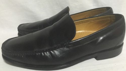 Cole Haan C05191 X B10 Black Leather Slip On Moc Toe Loafers 2T-5 Men's 8.5 M