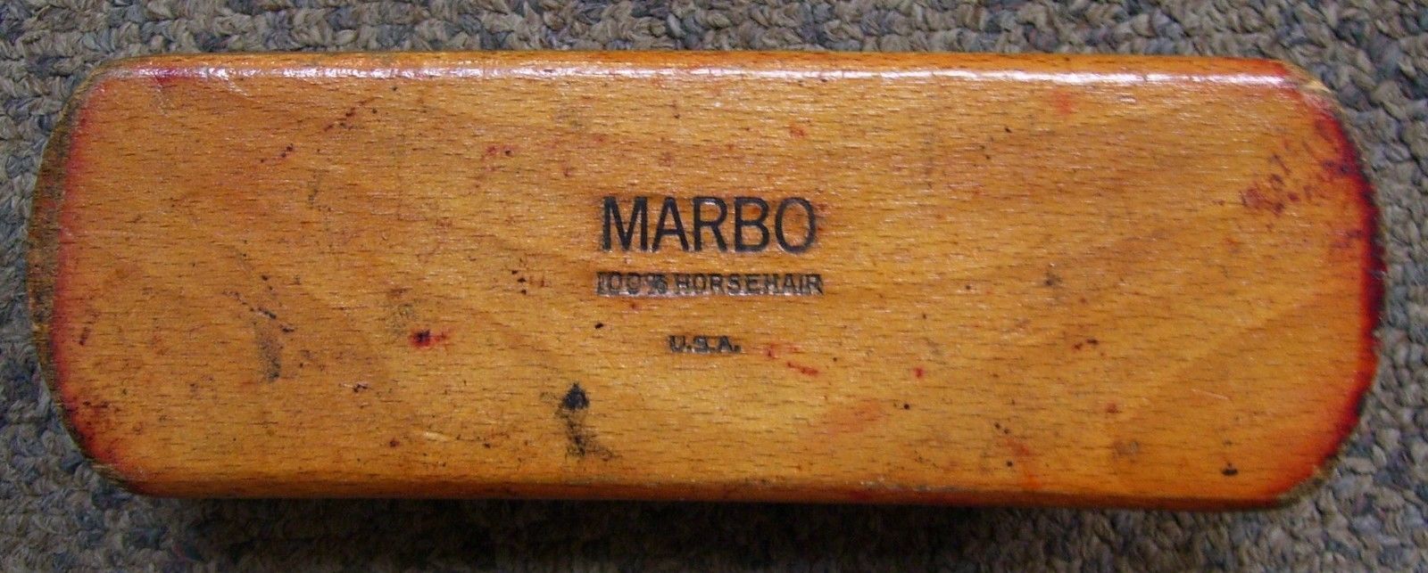 Vintage MARBO 100% horsehair shoe polish brush 6 1/2