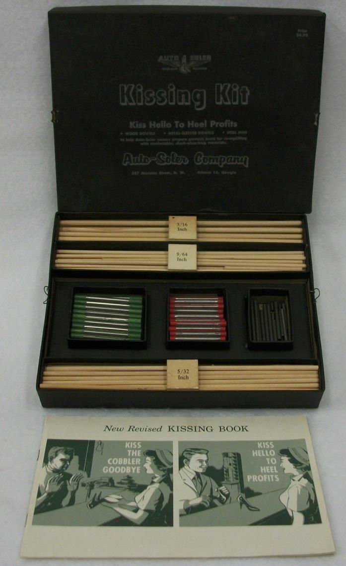 Vintage Auto-Soler Shoe Heel Repair Cobblers Tool Kit - Complete with Booklet