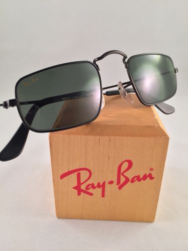 Vintage Ray Ban Bausch And Lomb Classic Collection IV Black Rectangular 45mm New