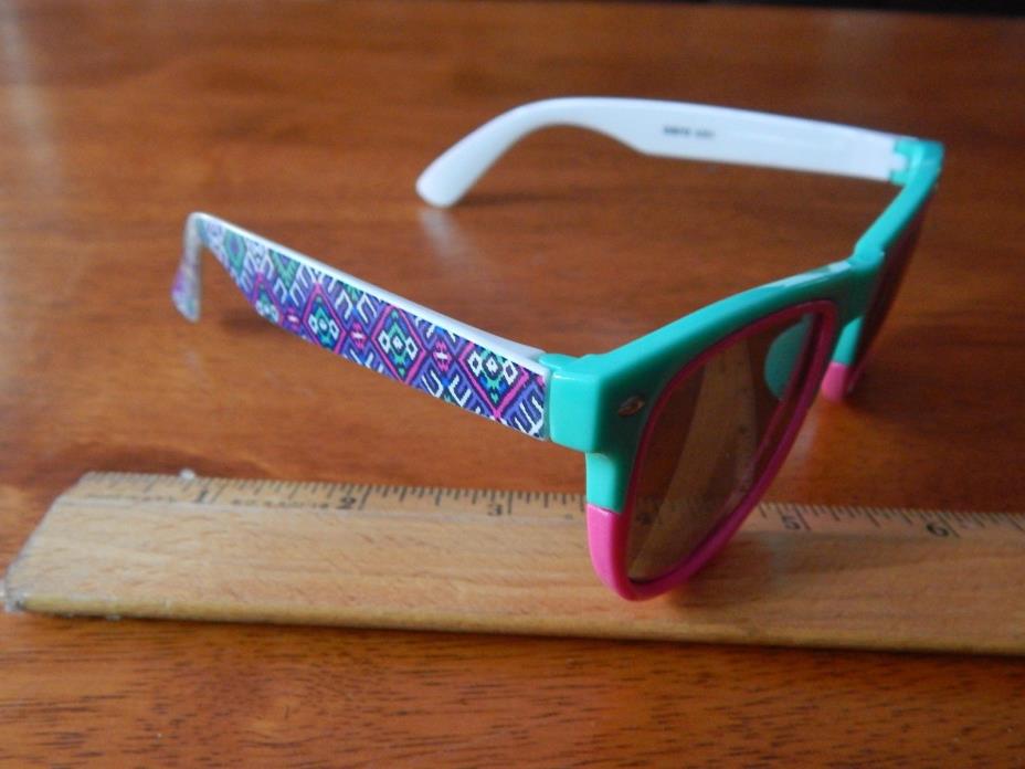 aero 6201 Flourescent Pink Green Frame ~ SUNGLASSES ~ Ltd Stock '80s-'90s Vtg
