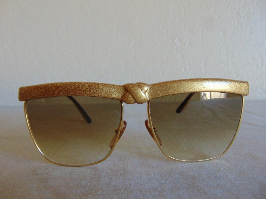 LAURA BIAGIOTTI P/35/S SUNGLASSES FRAMES GOLD KNOTTED GOLD OVERSIZED VINTAGE