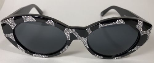 Vintage Versace 480 Sunglasses Cat Eye Swarovski Crystal Medusa Rare Italy Glam