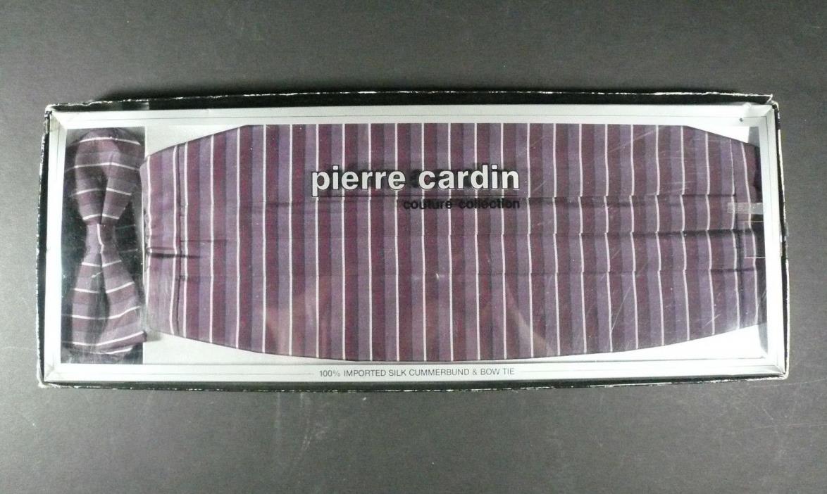 Pierre Cardin 100% Imported Silk Cummerbund and Bow Tie