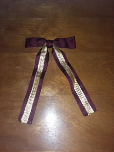 Vintage Western Bow Tie Metallic Thread Woven Clip Square Rockabilly Ormond NYC