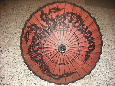 RARE WOODEN JAPANESE PARASOL