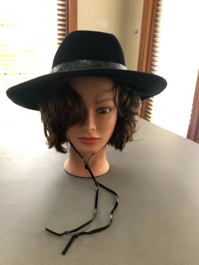Ruth Kropveld Vintage Black Felt Fur Riding Hat