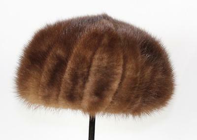 Vintage Women's Brown Mink Betmar Elegante Fur Hat Size Small