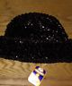 Vtg Montgomery Ward Womens Black Sequin Dressy Hat Cap Sparkly Formal Costume