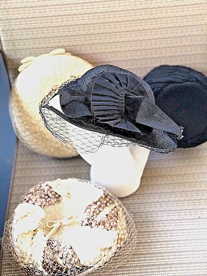 Vintage Ladies Hats Head Bands Lot of FOUR 4