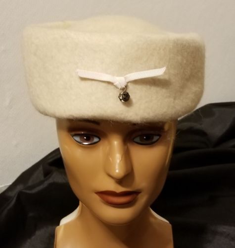 Vintage Ivory Pillbox Hat KUTZ UN made Hat