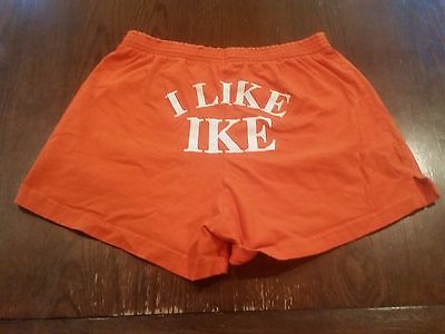 True Vintage I LIKE IKE 1950's Dwight Eisenhower Election Gym Shorts (Small)