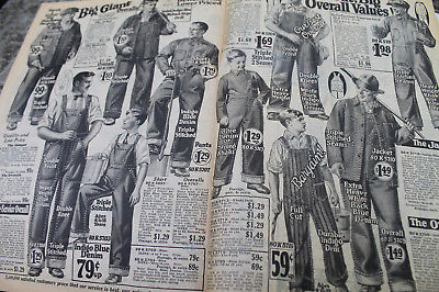 Vintage 1924 Mens Womens Clothing Catalog Flapper Dresss Denim Workwear Hat Cap