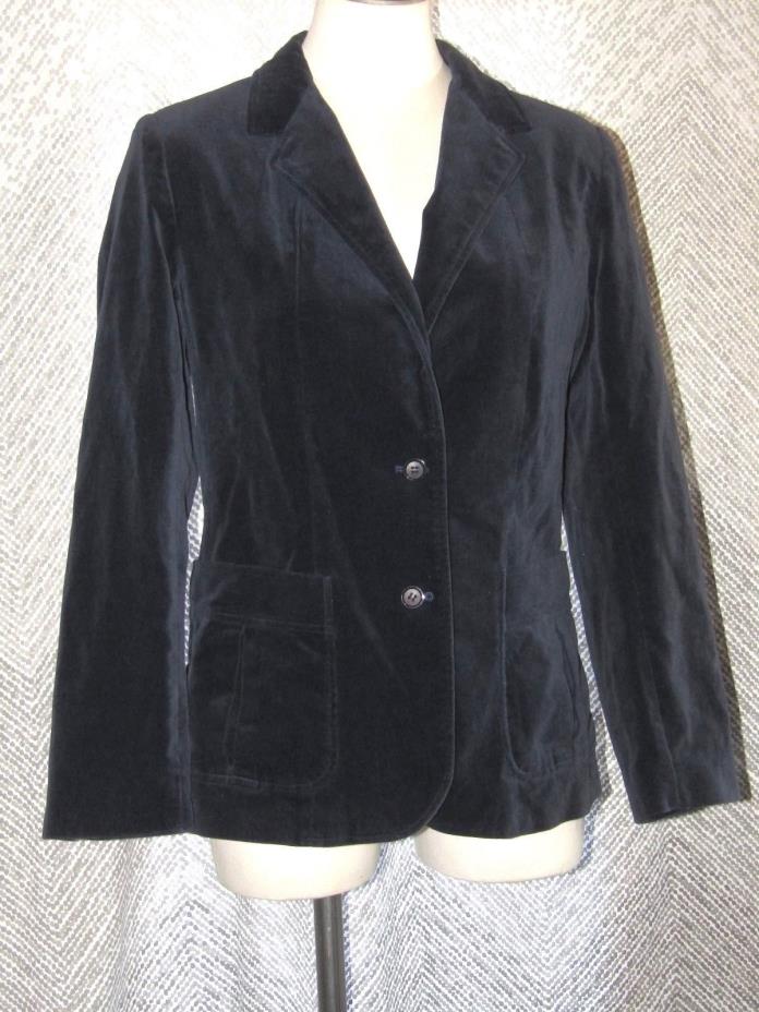 Vintage TR Bentley Womens Velvet Blazer Size 12 Suit Jacket Royal Blue JAPAN