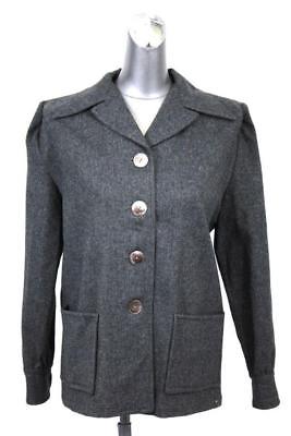 vintage 50s womens gray PENDLETON blazer jacket classic wool casual career S