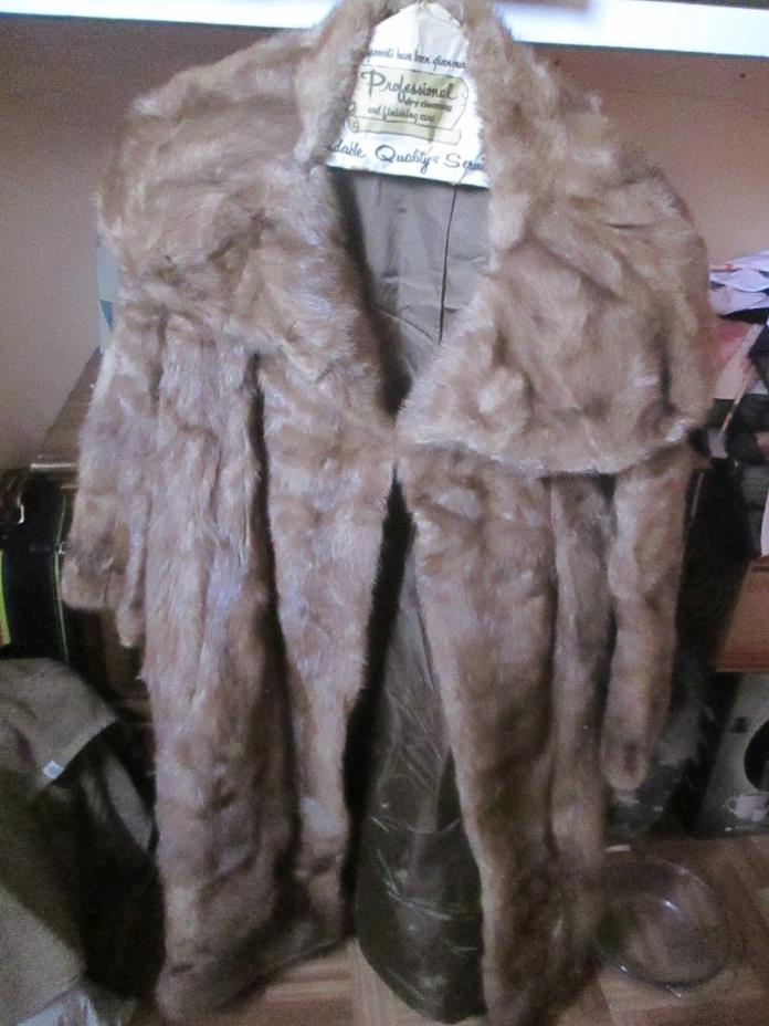 Vintage Brown Mink Coat Jacket size 14 May Co