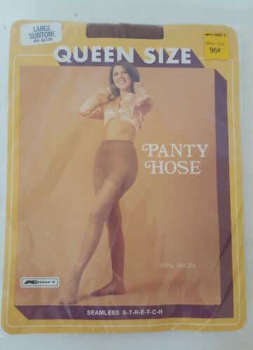 Vintage Kmart Queen Size Panty Hose Nylon Large Suntone NEW in Package