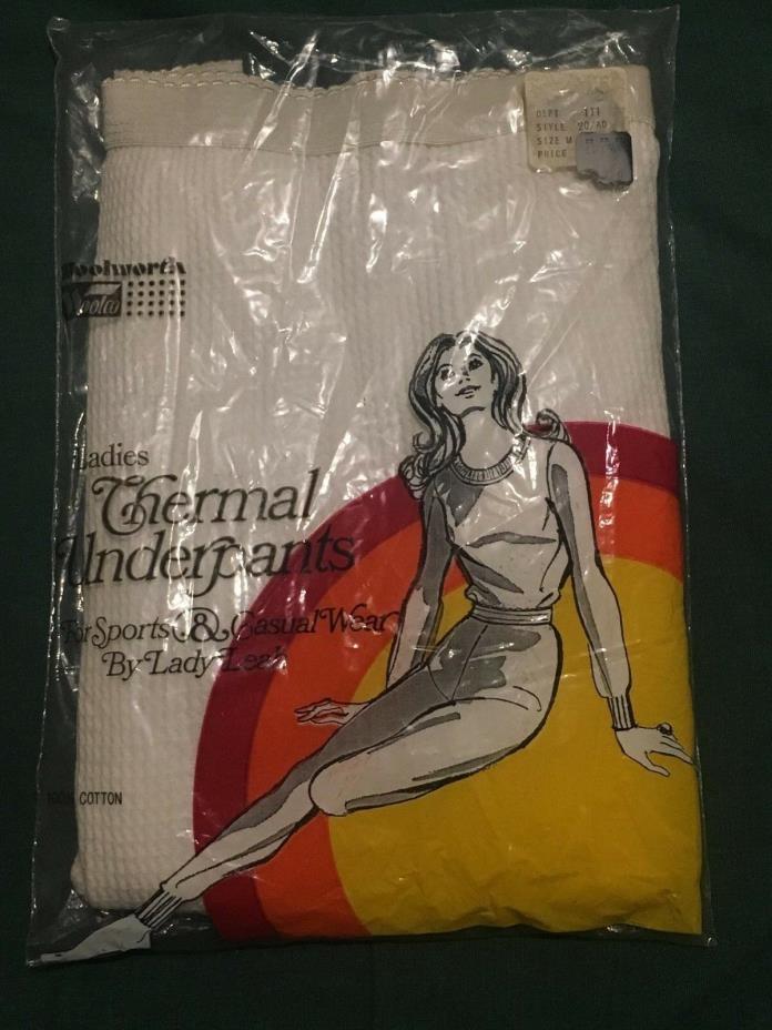 Vintage Lady Leah Cotton Thermal Underpants Woolworth Woolco Size Medium - NOS