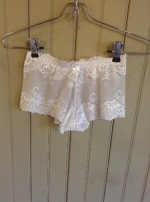 Exciting! Vintage Fenimiansi  large white lace panties